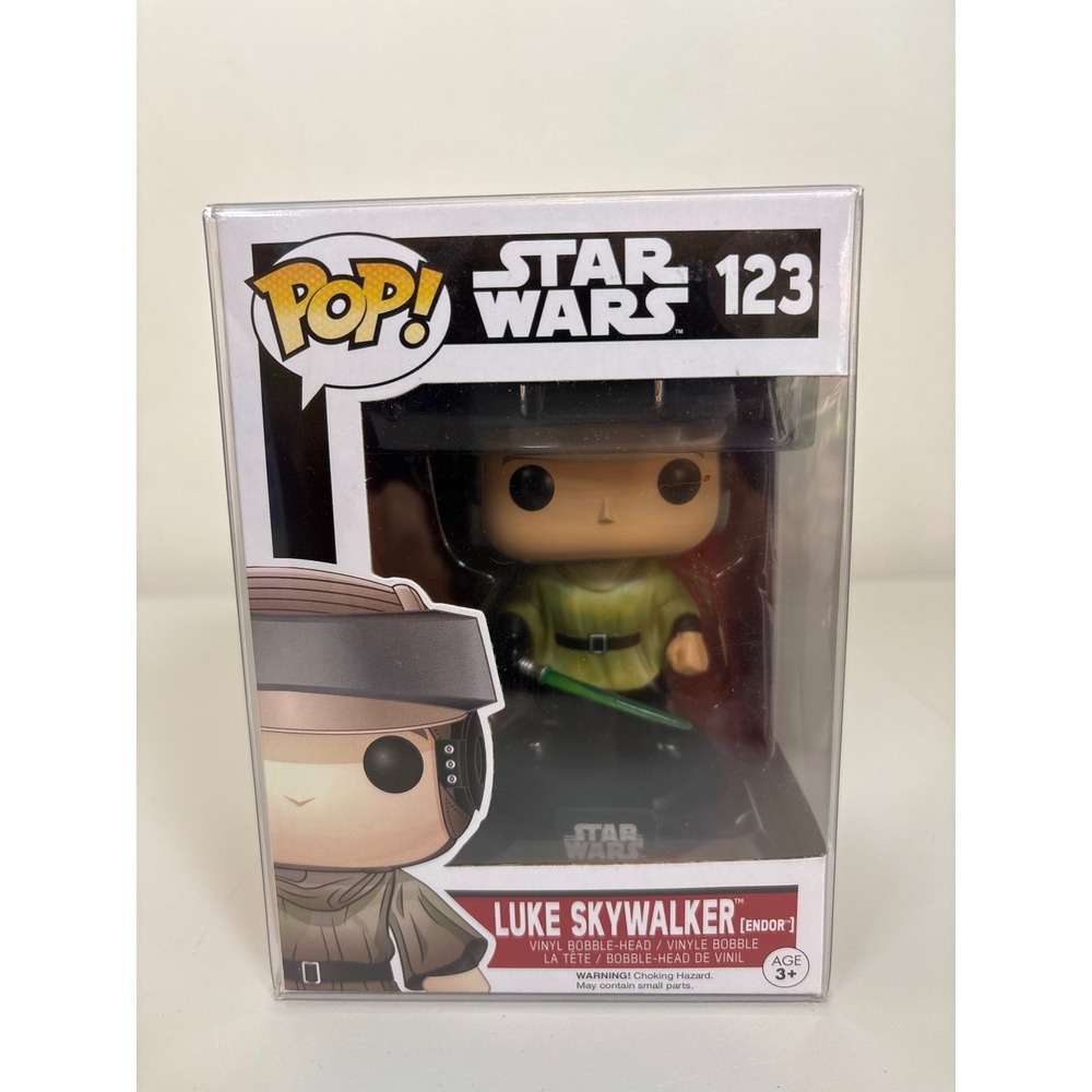 Funko Pop Star Wars Luke Skywalker Endor 123 Vinyl Bobble-Head Figure with Case